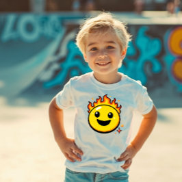 Camiseta Infantil Y2K Sorriso Fogo Fofo