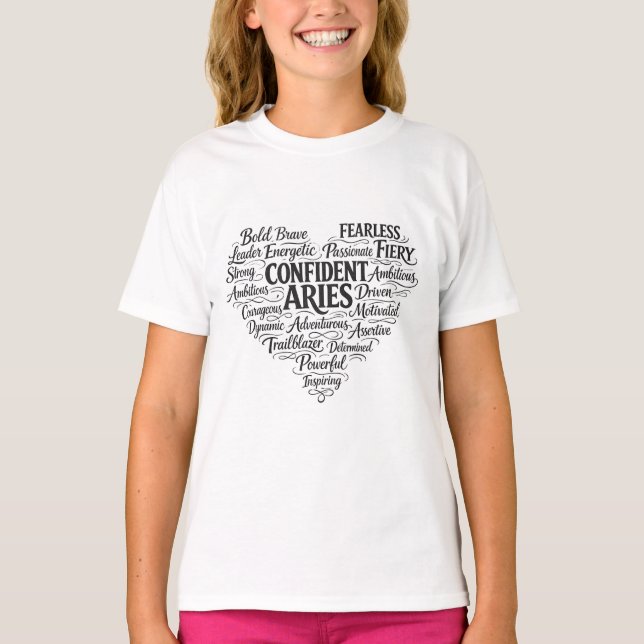 Camiseta Infantil Zodíaco Áries | Design de Nuvem  (Frente)