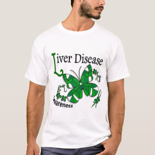 Camiseta Infecção hepática da borboleta 2 do vitral