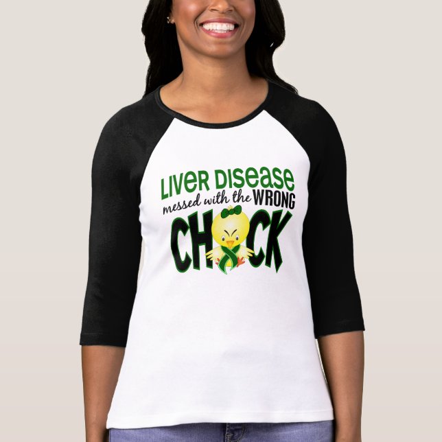 Camiseta Infecção hepática sujada com o pintinho errado (Frente)