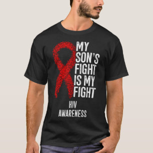 Camiseta Infecção por HIV A Luta do Meu Filho É Minha Luta