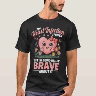 Camiseta Infecção por Levedura Coça Humor Inapropriado Leve