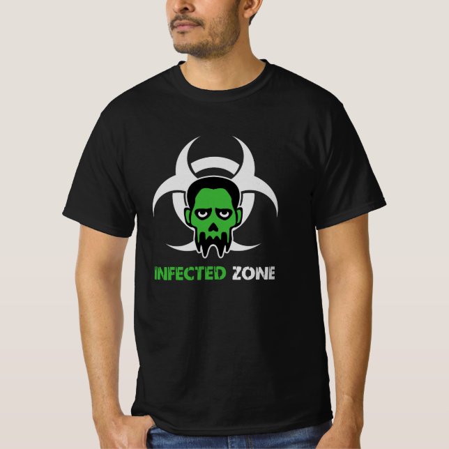 Camiseta Infected Area Zombie Warning (Frente)