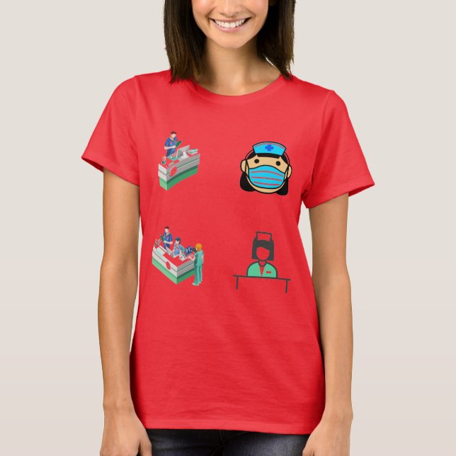 Camiseta Infection Control Nurse Sticker Pack - Infection C (Frente)