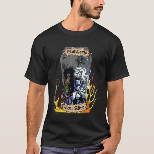 Camiseta Infelizmente Nunca Depois De Lady Death Mau Ernie (Frente)
