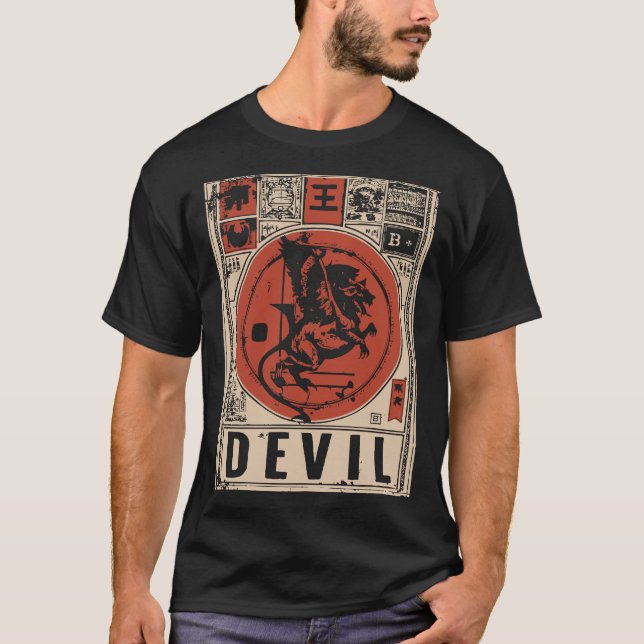 Camiseta Inferno Throne - Rei Diabo na Fúria Ornamentado (Frente)