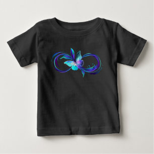 Camiseta Infinidade brilhante com borboleta mágica