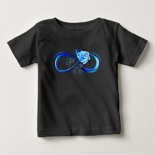 Camiseta Infinidade brilhante com rosa azul