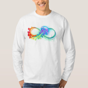 Camiseta Infinidade com água-vivas do Arco-Íris
