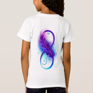 Camiseta Infinidade com pena roxa