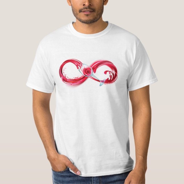 Camiseta Infinidade com vinho tinto (Frente)