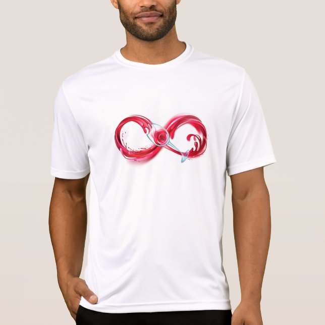 Camiseta Infinidade com vinho tinto (Frente)
