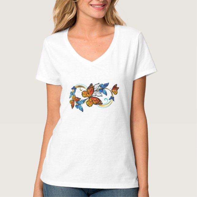 Camiseta Infinidade de Borboletas Monarca (Frente)