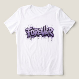 Camiseta Infinidade de Lavanda de grafite "FOREVER"