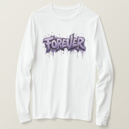 Camiseta Infinidade de Lavanda de grafite "FOREVER"