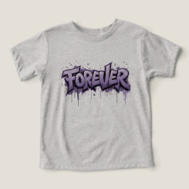 Camiseta Infinidade de Lavanda de grafite "FOREVER"
