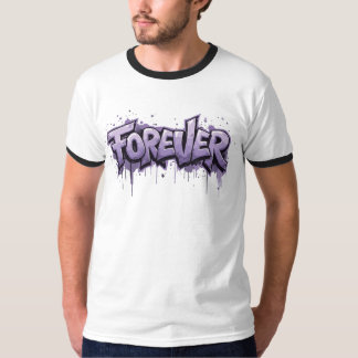 Camiseta Infinidade de Lavanda de grafite "FOREVER"