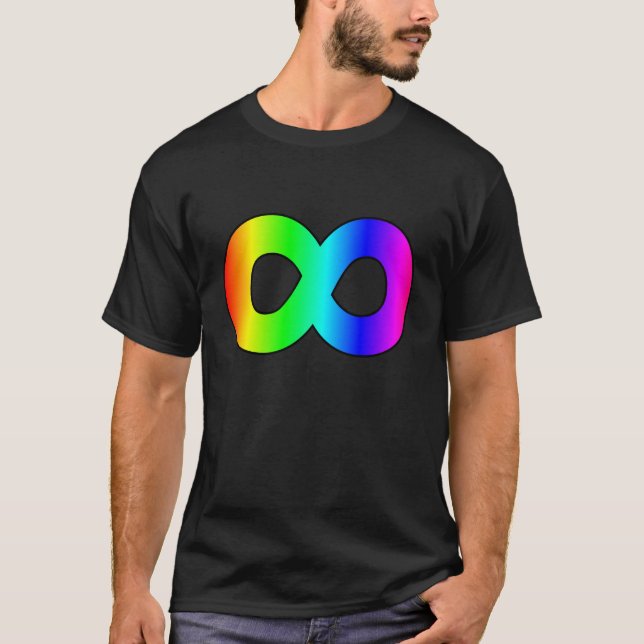 Camiseta infinidade do arco-íris do autismo (Frente)