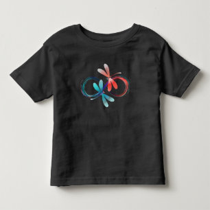 Camiseta Infinito com libélulas brilhantes
