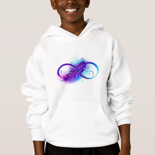 Camiseta Infinito com Pena Roxa (Frente)
