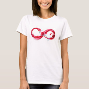 Camiseta Infinito com Vinho Tinto