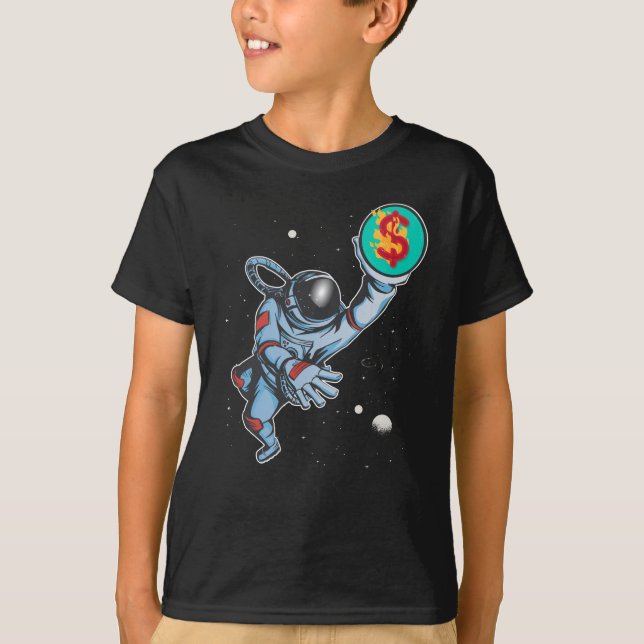 Camiseta Inflação ao astronauta da lua (Frente)