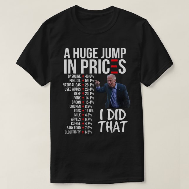 Camiseta Inflação De Preços Elevados De Biden Inflação De G (Frente do Design)