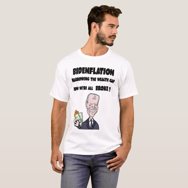 Camiseta Inflação Funny Anti Biden (Frente Completa)