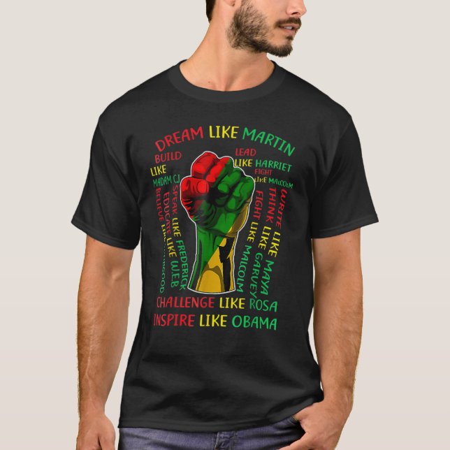 Camiseta Influential Inspirational Black History Leaders Fi (Frente)