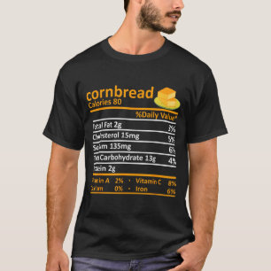 Camiseta Informação Nutricional de Pão de Milho Fantasia de