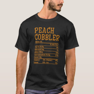 Camiseta Informação Nutricional de Peach Cobbler Fantasia d