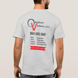 Camiseta Informações Atrás do Logotipo da Outdoor Visions