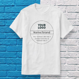 Camiseta Informações de contato de negócios ou Marcas retro