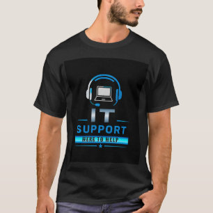 Camiseta 💻 Informações de Suporte de TI Equipe de Tecnolog