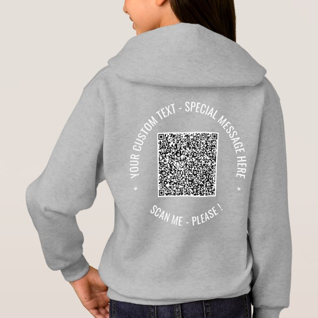 Camiseta Informações de Verificação de Código QR e Hoodie d (Verso)