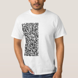 Camiseta Informações de verificação de código QR moderno -