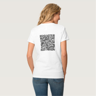Camiseta Informações de verificação do código QR Personaliz