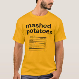 Camiseta Informações Nutricionais de Purê de Batata