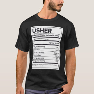 Camiseta Informações Nutricionais de Usher