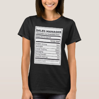 Camiseta Informações Nutricionais do Sales Manager