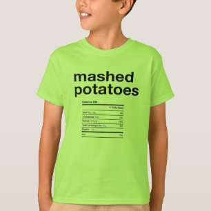 Camiseta Informações Nutricionais relativas às batatas a