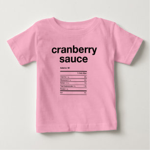 Camiseta Informações Nutritivas De Molho De Cranberry