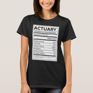 Camiseta Informações sobre a nutrição atuarial