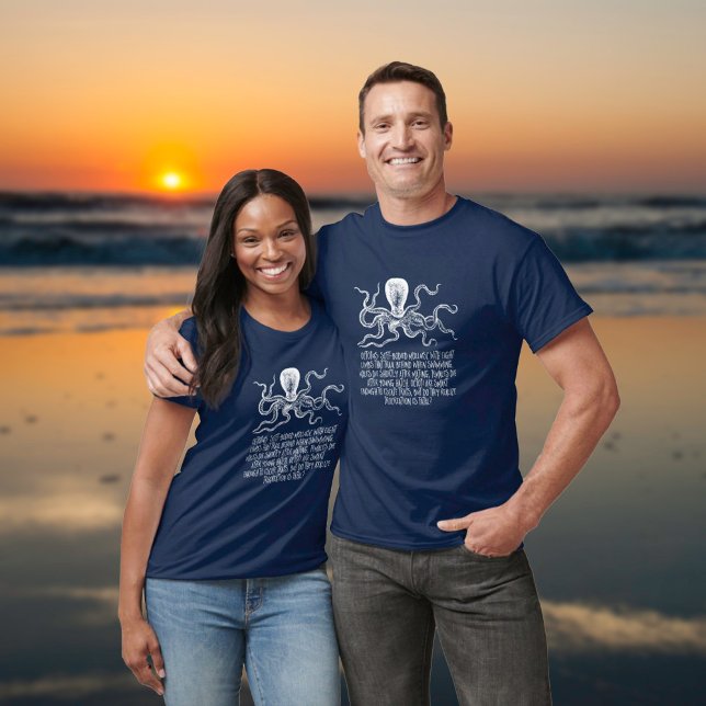 Camiseta Informações sobre Ilustração e Amostragem de Octop (Criador carregado)