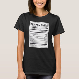 Camiseta Informações sobre Nutrição do Guia de viagem
