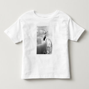 Camiseta Infravermelho, preto e branco, xícara, vidro, caf