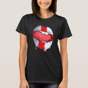 Camiseta Inglaterra Fan Flag Mouth Soccer Inglês