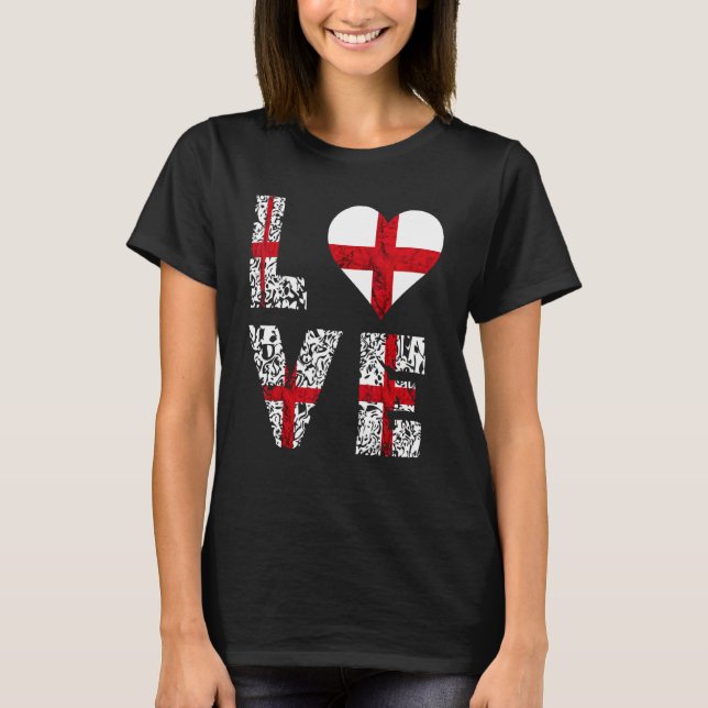 Camiseta Inglaterra Love Rua George Cross English Roots Eng (Frente)