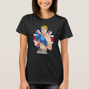 Camiseta Inglês Boxer Reino Unido Flag Reino Unido Grã-Bret