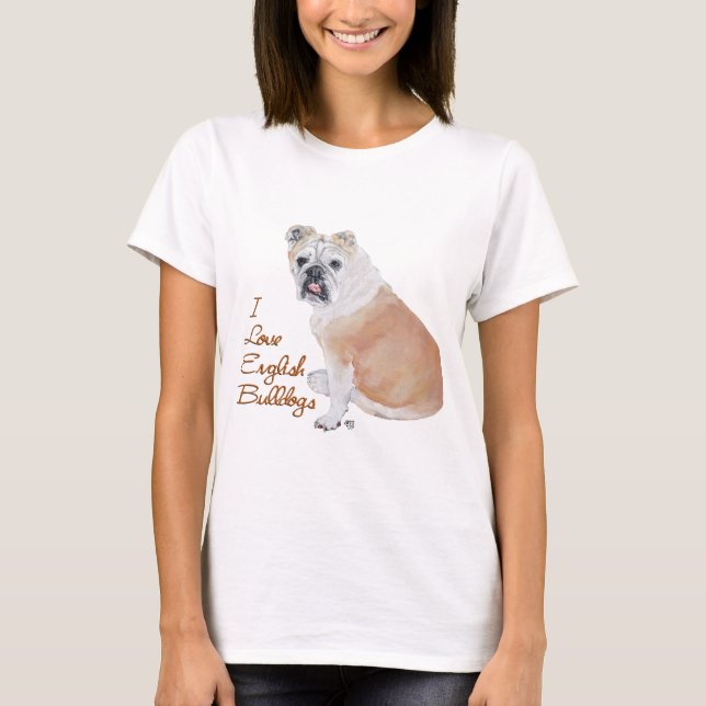 Camiseta Inglês Buldog Love (Frente)